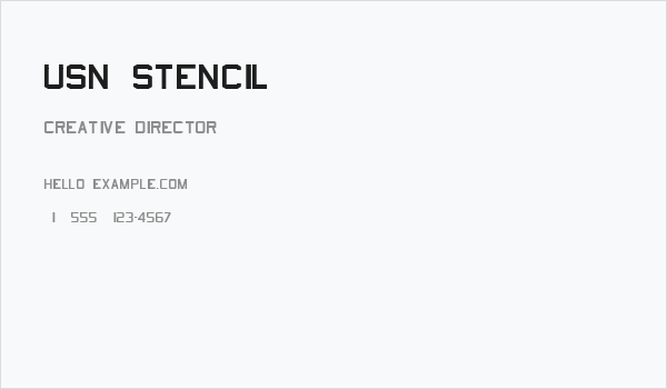 USN_Stencil Business Card