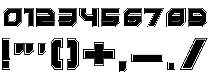 USPF Liberty Inline Font OTHER CHARS