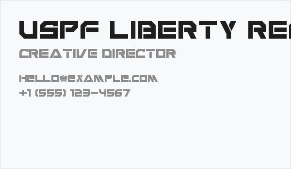 USPF Liberty Regular Business Card