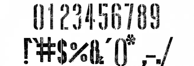 USSR Army Font OTHER CHARS