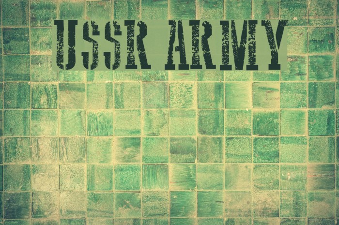 USSR Army Font examples