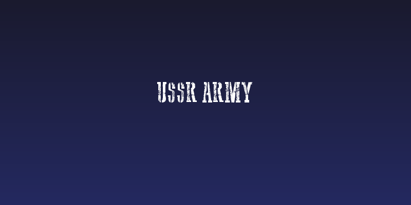 USSR Army Social Header