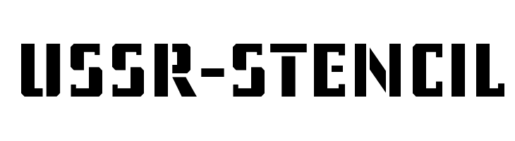 USSR-STENCIL Шрифта