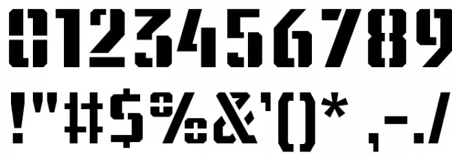 USSR-STENCIL Шрифта ДРУГИЕ символов