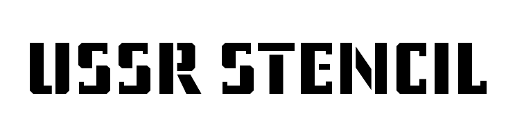 USSR STENCIL  Free Fonts Download