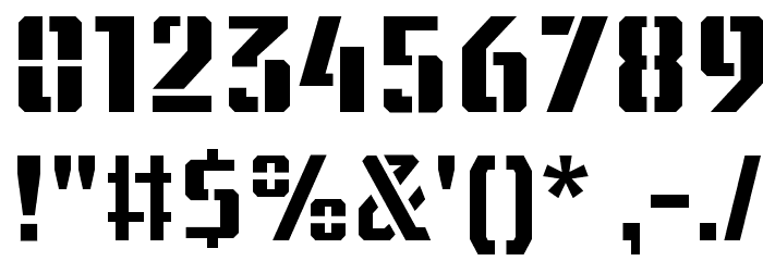 USSR STENCIL Font OTHER CHARS