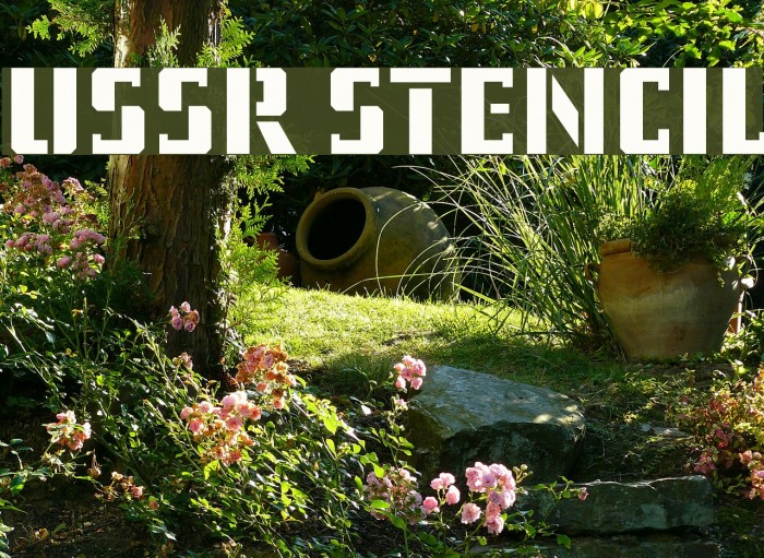 USSR STENCIL Font examples