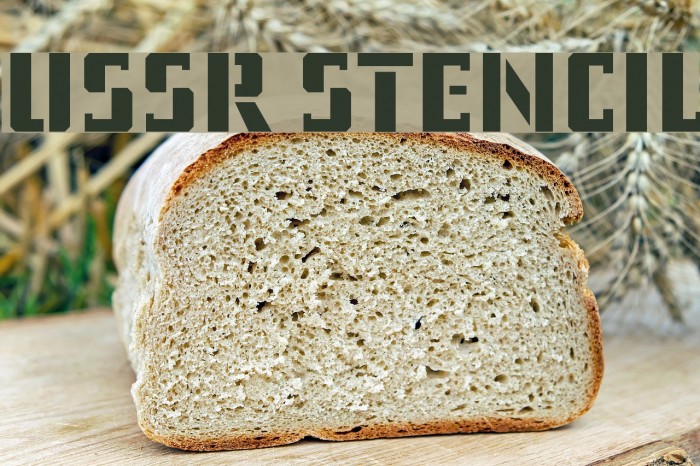 USSR STENCIL Font examples
