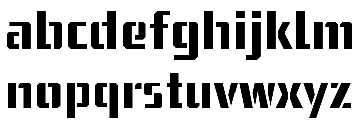 USSR STENCIL Font LOWERCASE