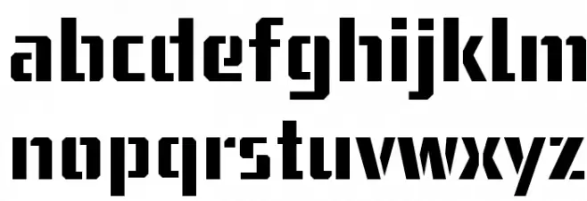 USSR STENCIL 字体 小写