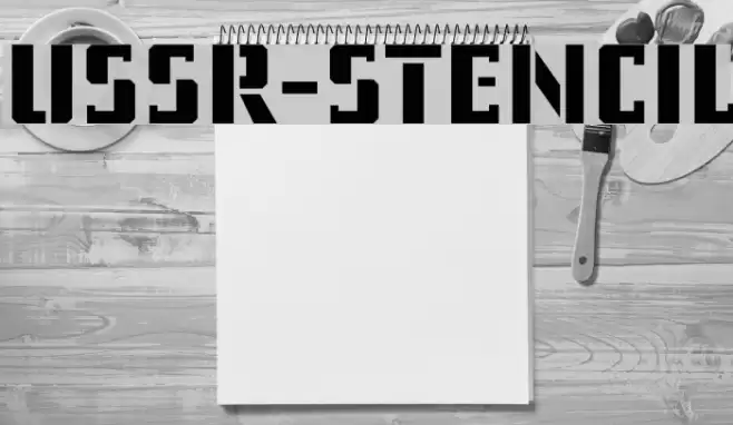 USSR-STENCIL Шрифта examples