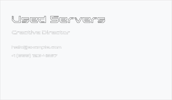 Used Servers Business Card