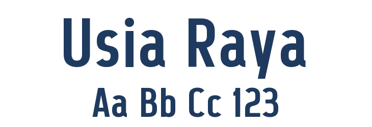 Usia Raya Font Preview
