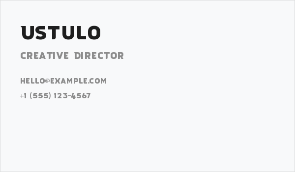 Ustulo Business Card