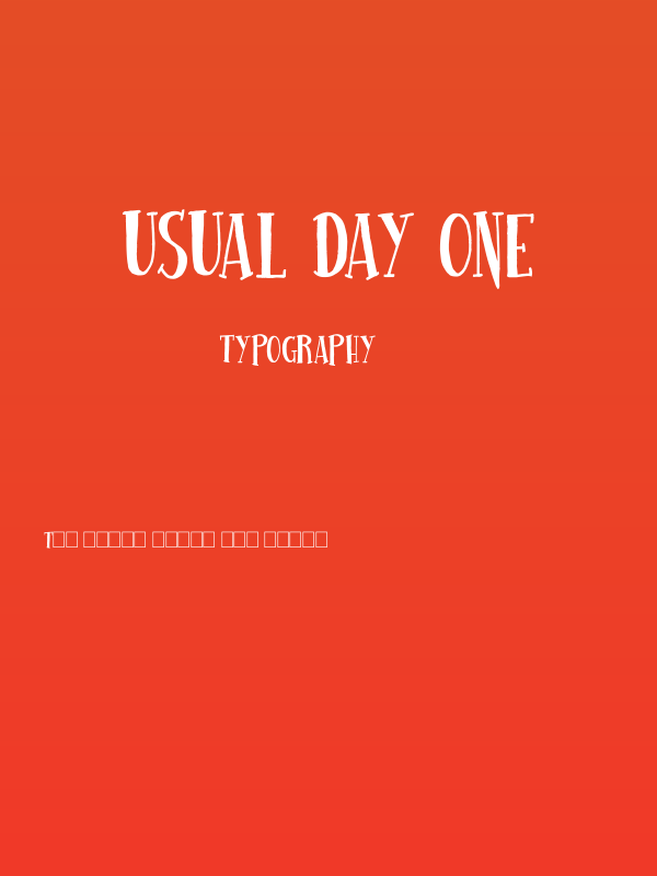 Usual Day One Poster