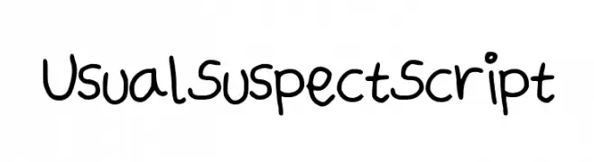 UsualSuspectScript  Frei Schriftart Herunterladen