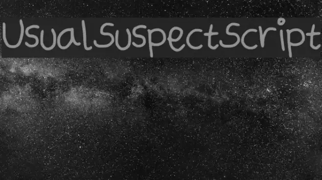 UsualSuspectScript Font examples