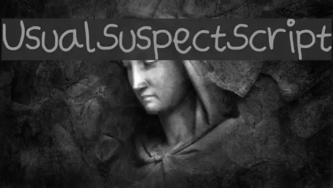 UsualSuspectScript Font examples