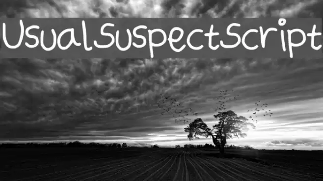 UsualSuspectScript Font examples