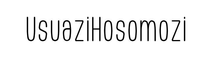 Usuazi Hosomozi  Frei Schriftart Herunterladen