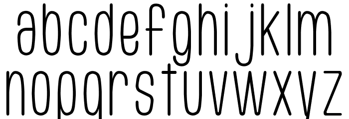 Usuazi Hosomozi Font LOWERCASE