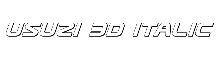 Usuzi 3D Italic Schriftart