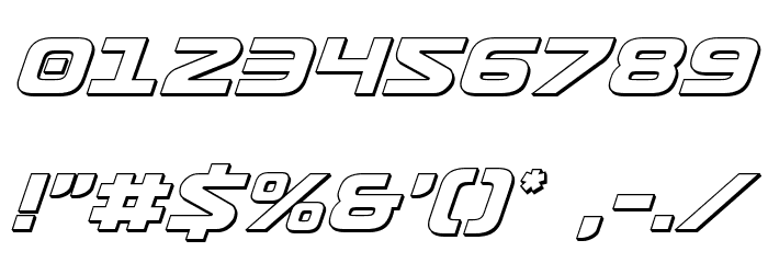 Usuzi 3D Italic Schriftart Anderer Schreiben