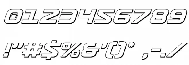 Usuzi 3D Italic Schriftart Anderer Schreiben