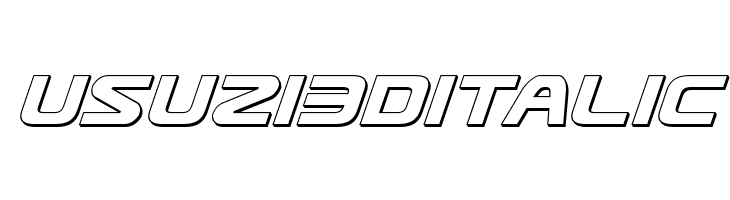 Usuzi 3D Italic  font caratteri gratis