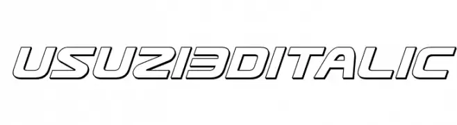 Usuzi 3D Italic  تنزيل الخطوط