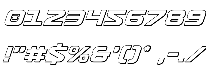 Usuzi 3D Italic Font OTHER CHARS