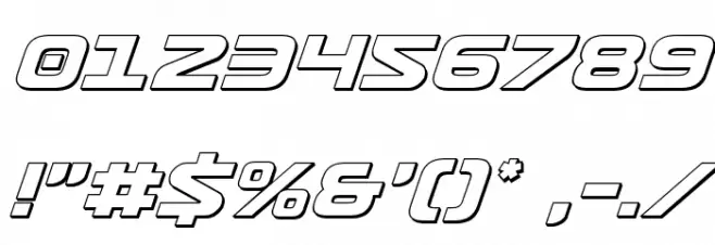 Usuzi 3D Italic Font OTHER CHARS