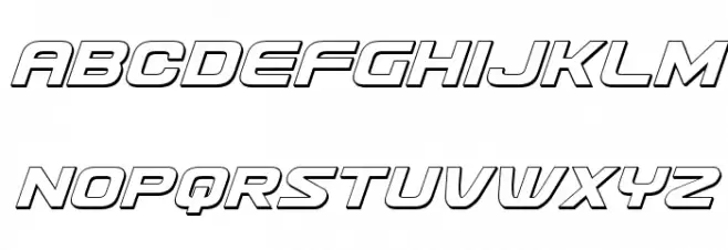 Usuzi 3D Italic Schriftart Groß