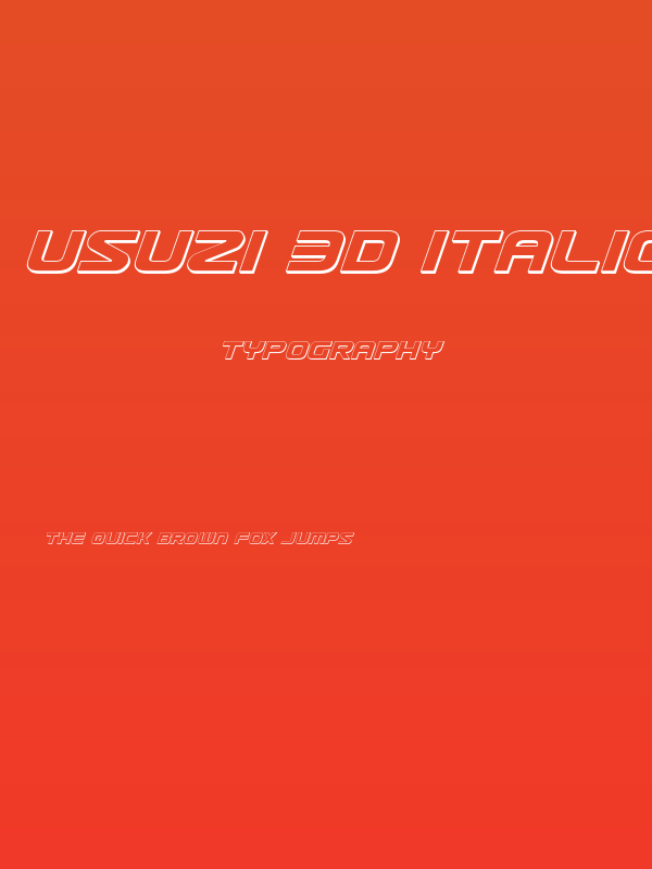 Usuzi 3D Italic Poster