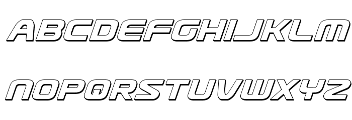 Usuzi 3D Italic Font LOWERCASE