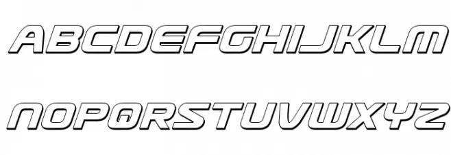 Usuzi 3D Italic Schriftart Kleinbuchstaben
