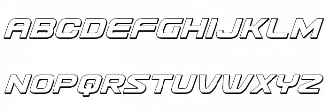 Usuzi 3D Italic Шрифта ВЕРХНИЙ
