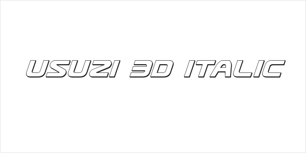 Usuzi 3D Italic Logo