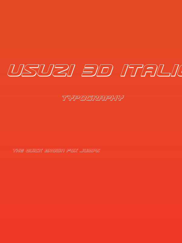 Usuzi 3D Italic Poster