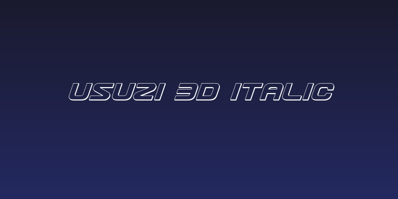 Usuzi 3D Italic Social Header