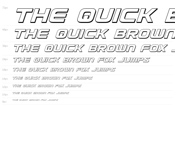 Usuzi 3D Italic Waterfall