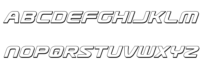 Usuzi 3D Italic Schriftart Kleinbuchstaben