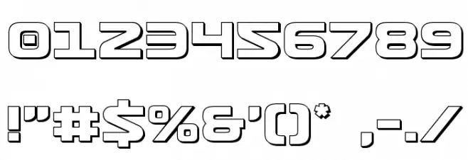 Usuzi 3D Font OTHER CHARS