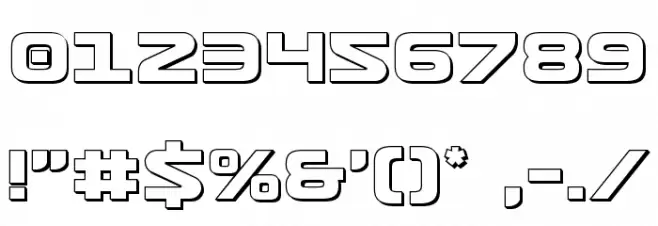 Usuzi 3D Font OTHER CHARS