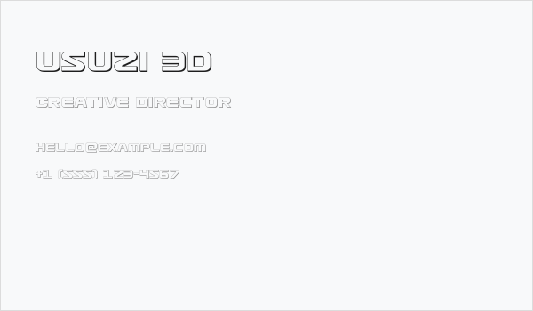 Usuzi 3D Business Card