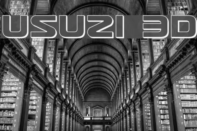 Usuzi 3D Font examples