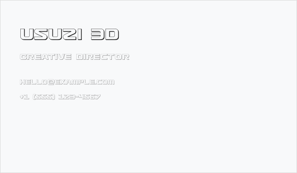 Usuzi 3D Business Card