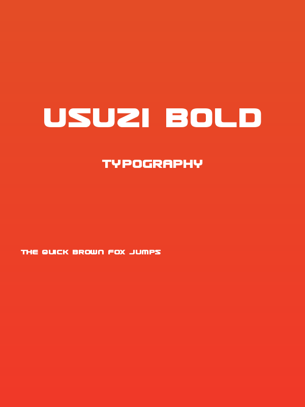 Usuzi Bold Poster