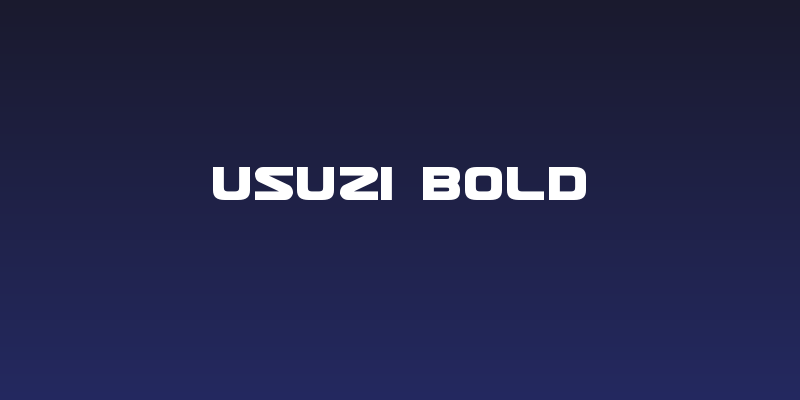 Usuzi Bold Social Header
