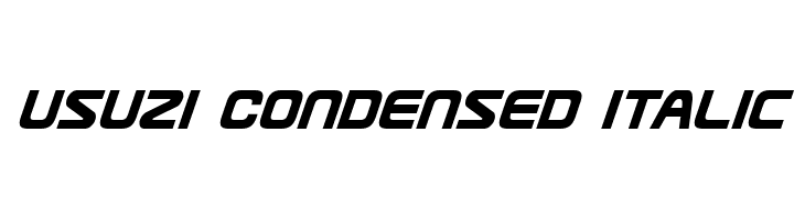 Usuzi Condensed Italic Font